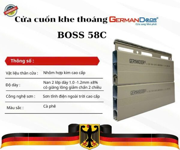 Cửa cuốn khe thoáng German Door Boss 58C